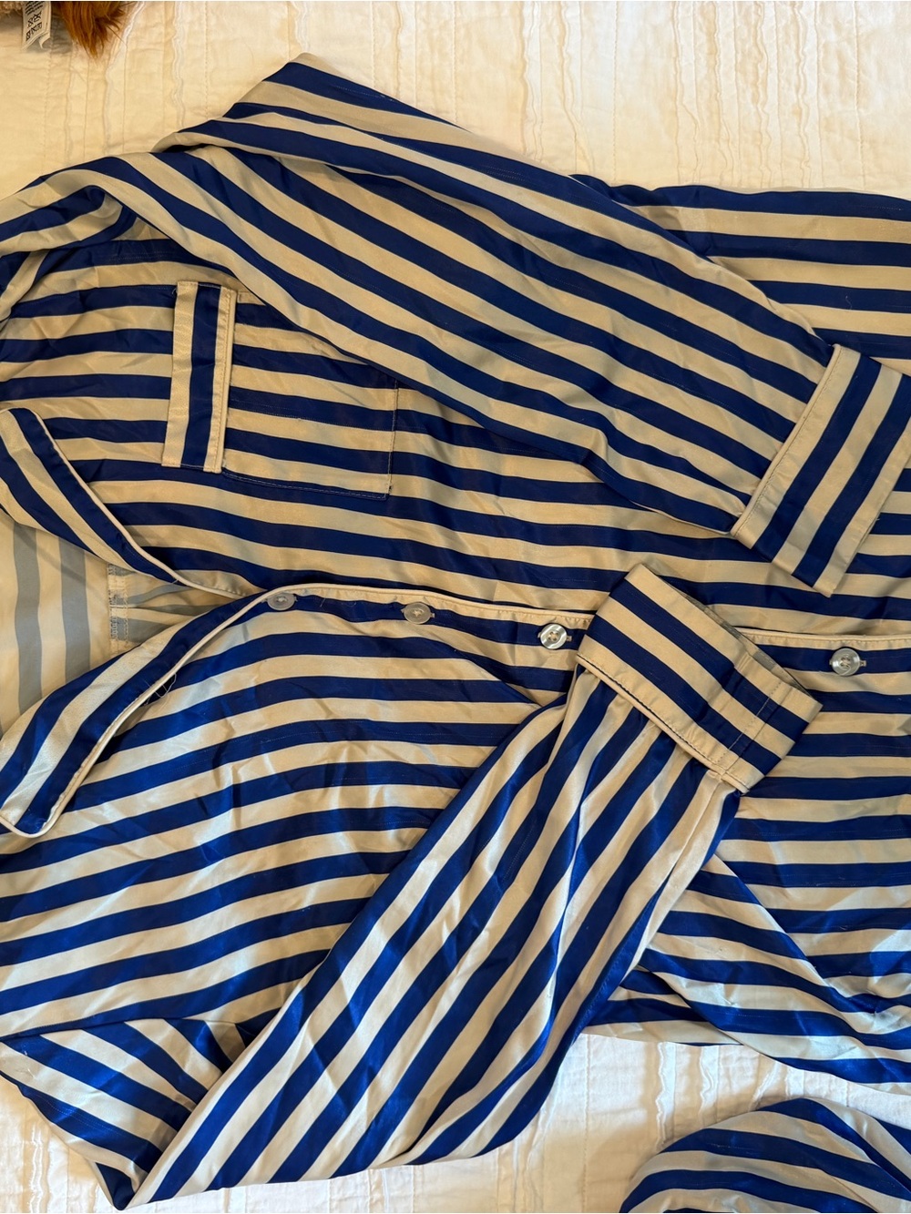 Show Me Your MuMu Navy and Cream Striped Pajama Top